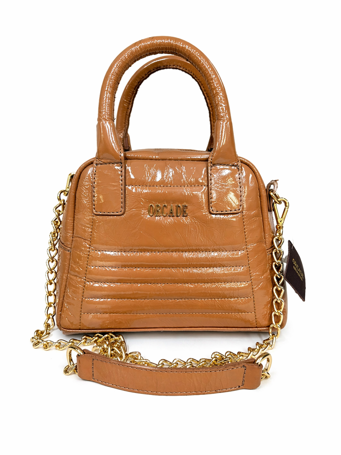 Bolsa Camel Verniz Orcade 7041