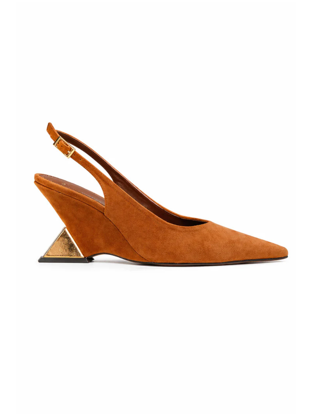 Slingback Meryl - Marrom Telha